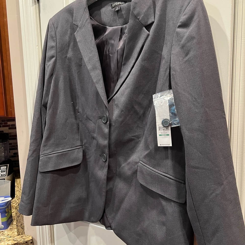 George Gray Grey Blazer Jacket Sz 18 New with Tags